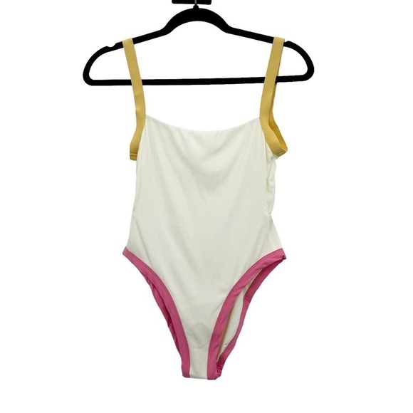 L*Space Ribbed Baewatch One Piece Swimsuit Colorblock Size S NWT - Picture 6 of 12
